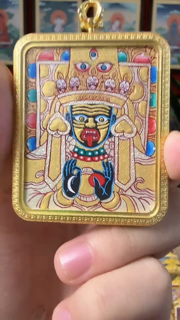 吊坠扎基拉姆-热贡纯手绘唐卡 特