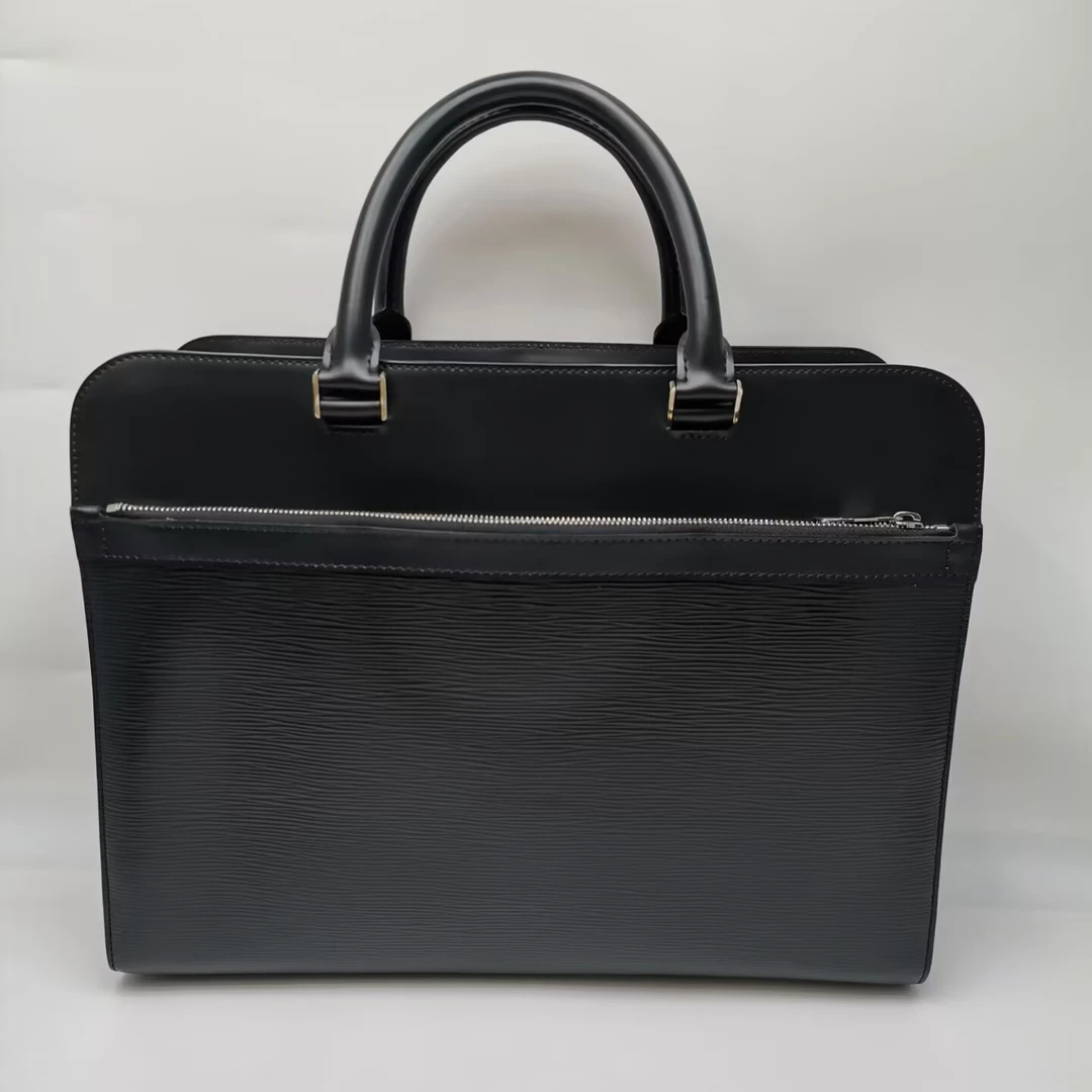 99新 LouisVuitton/路易威登 97新16695 LV黑色水波纹 手提公文包