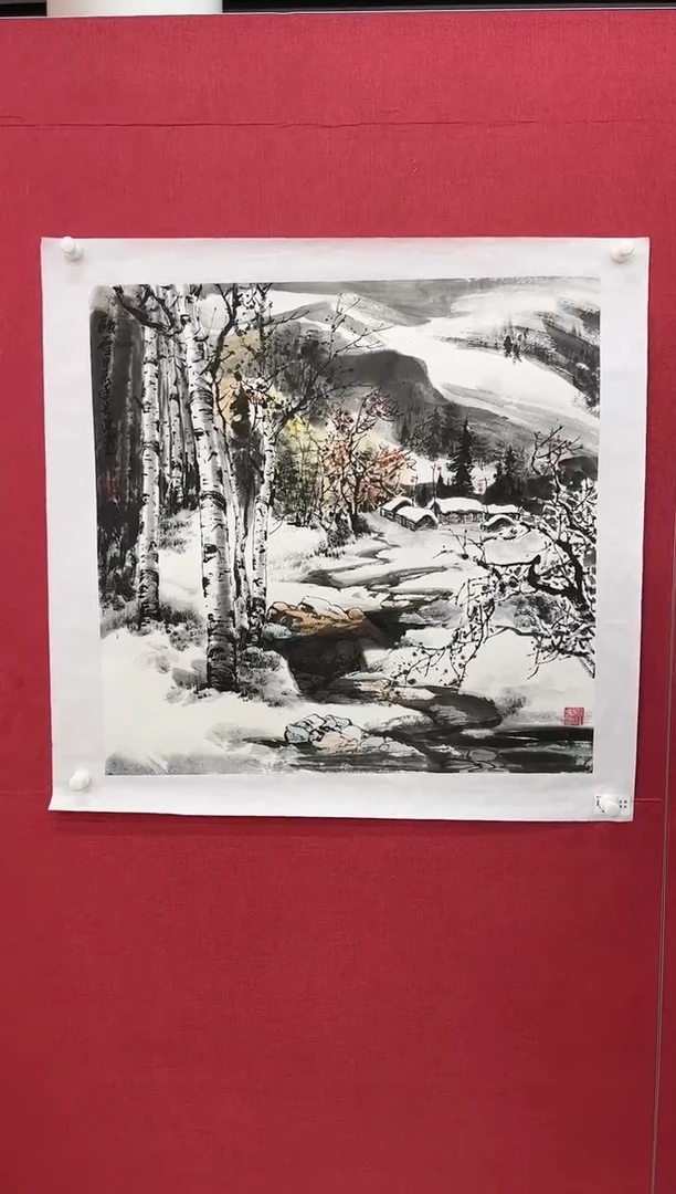 【闪购商品】绘画李长胜-4平尺-白桦林-纸片