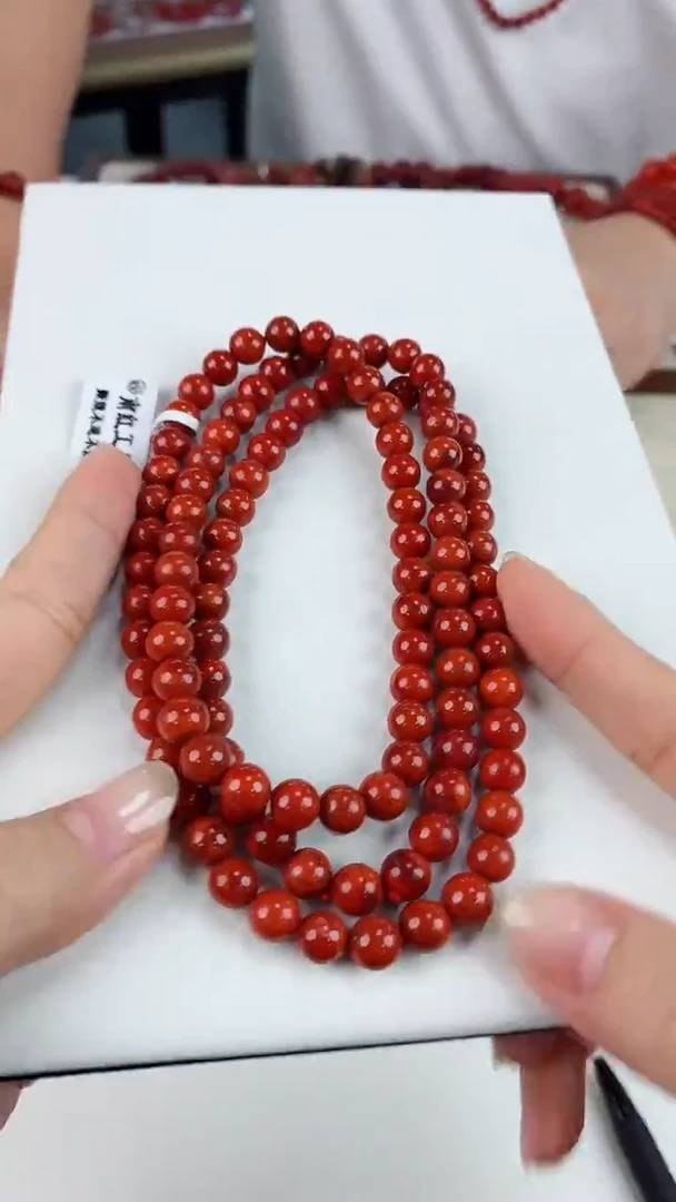 未镶嵌瓦西多圈7mm南红玛瑙一个/条