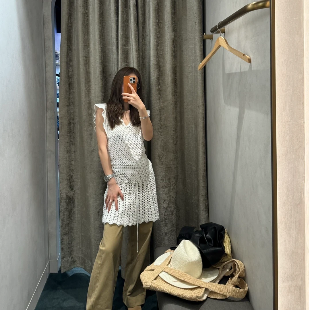 【ASHLEYASS】“阳光城”钩花镂空针织工艺灵动优雅连衣裙LSQ250220C