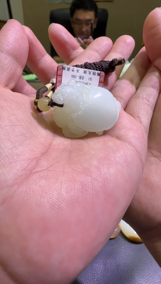 吊坠(赠链)未镶嵌和田玉天泰白玉龙龟挂件（产地直发）