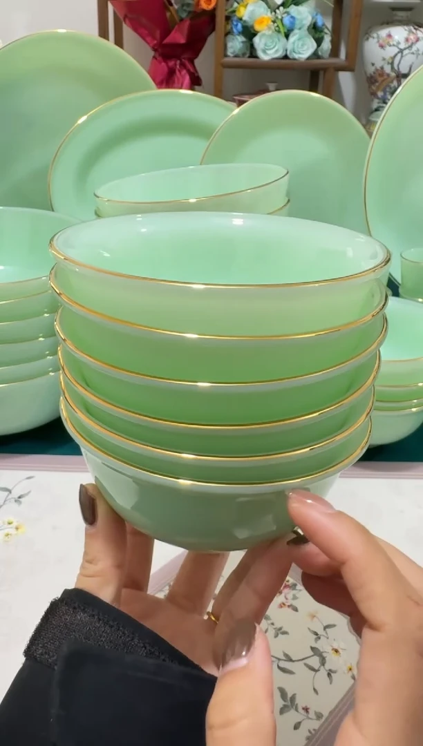 4.5英寸玉瓷碗6个口径11.5厘米