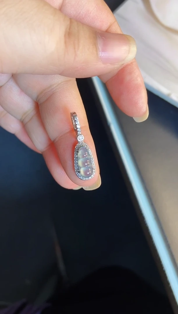 吊坠(不含链)银S925镶嵌翡翠1