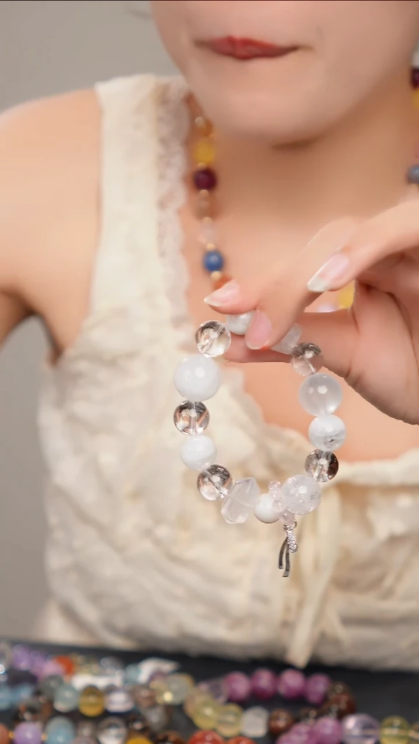 水晶摆件未镶嵌定制款多宝手链LC100