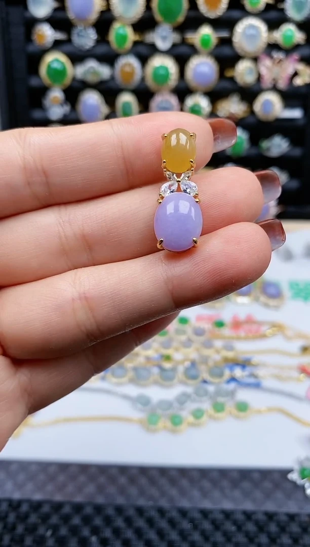 银S925镶嵌戒指翡翠12