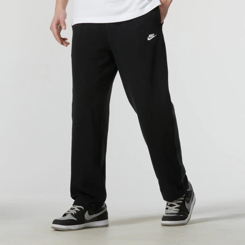 【直筒裤】NIKE耐克运动裤男裤纯棉2025秋新款黑色长裤针织裤FQ4333