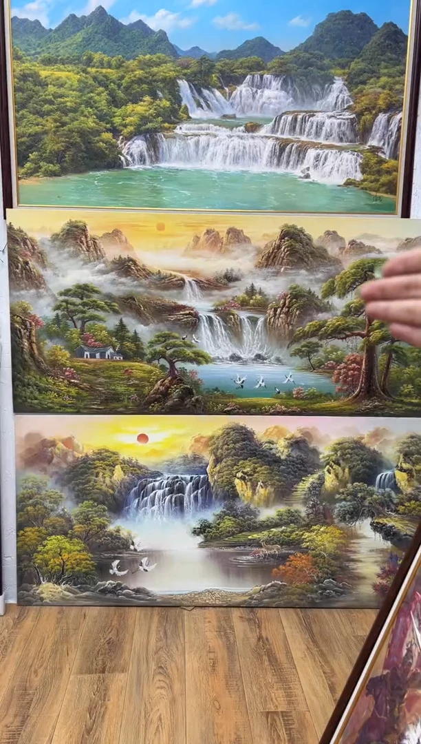 油画桐**业【张俊龙】原创油画艺术肌理版画玄关客厅办公室茶室