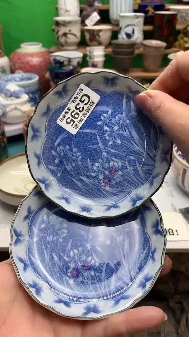 盖碗海外回流瓷器