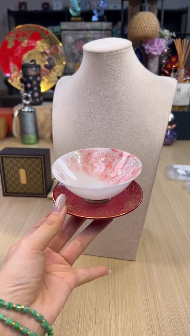 155渡景山房 （富贵倾城）花茶主人杯+碟