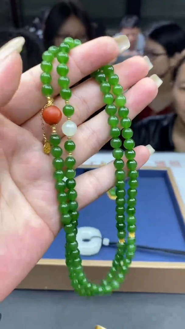 项链18K金镶嵌和田玉多样性发其一-项链-X2827