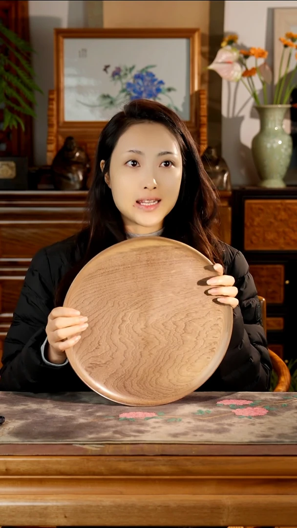 金丝楠阴沉木果盘