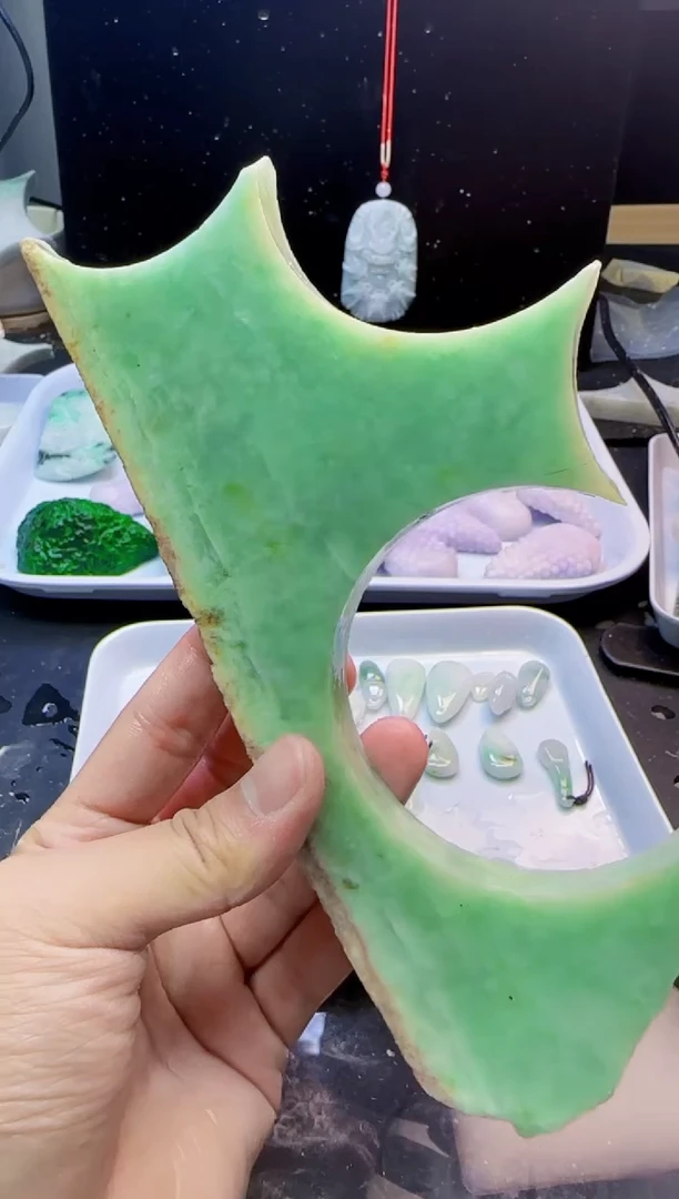 颈饰未镶嵌翡翠水****）035天然A货翡翠