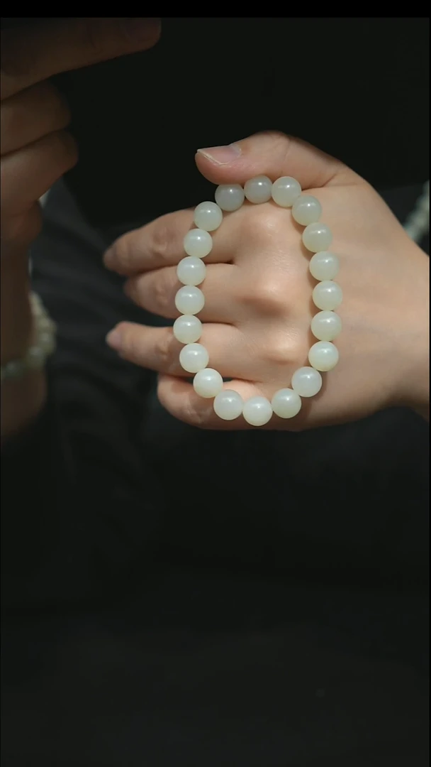 颈饰未镶嵌和田玉10mm子暖白