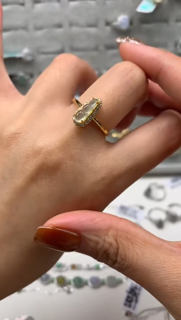 银S925镶嵌戒指翡翠2