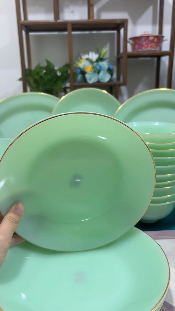 8英寸深盘10个  玉瓷【贝美】