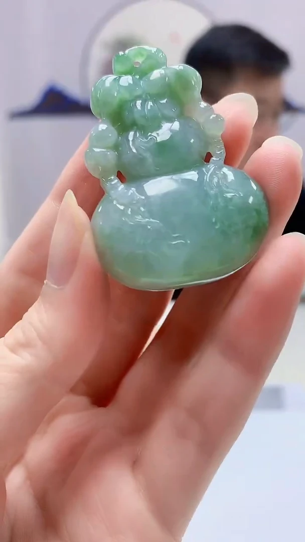 【闪购商品】定制翡翠未镶嵌5152zm-毛货挂件葫芦121