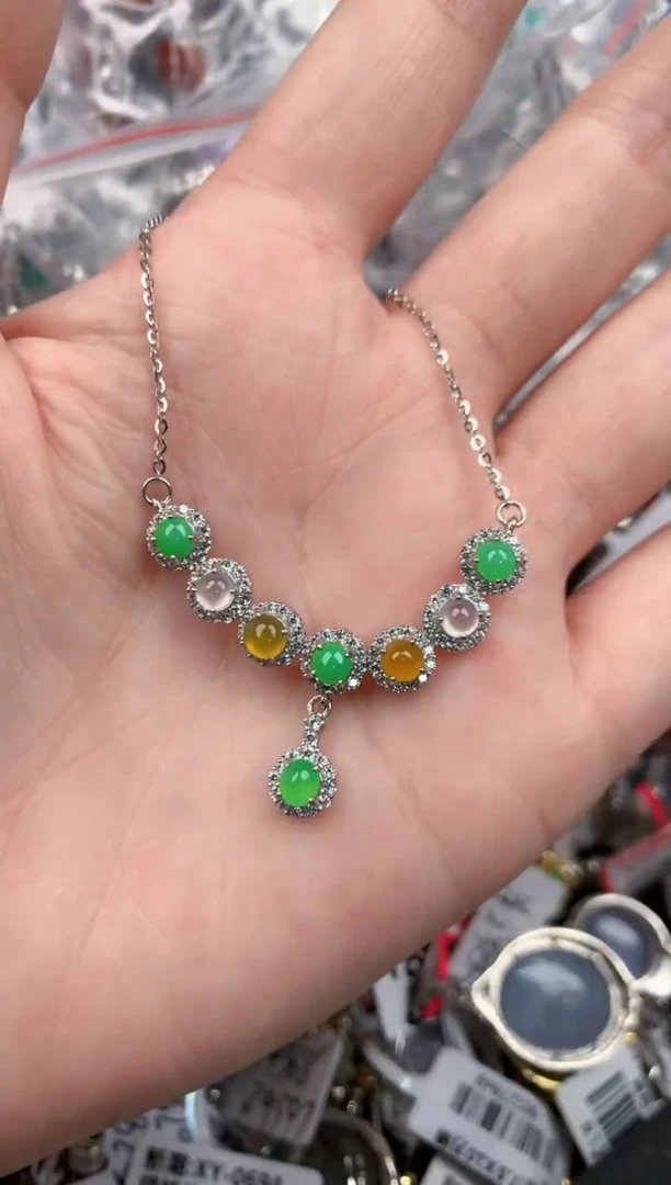 银S925镶嵌戒指翡翠222----4