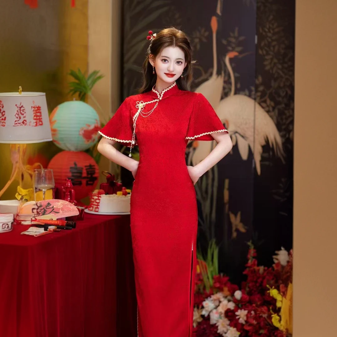 [花满蹊]新中式旗袍日常款复古优雅显瘦遮肚子小个子国风旗袍裙