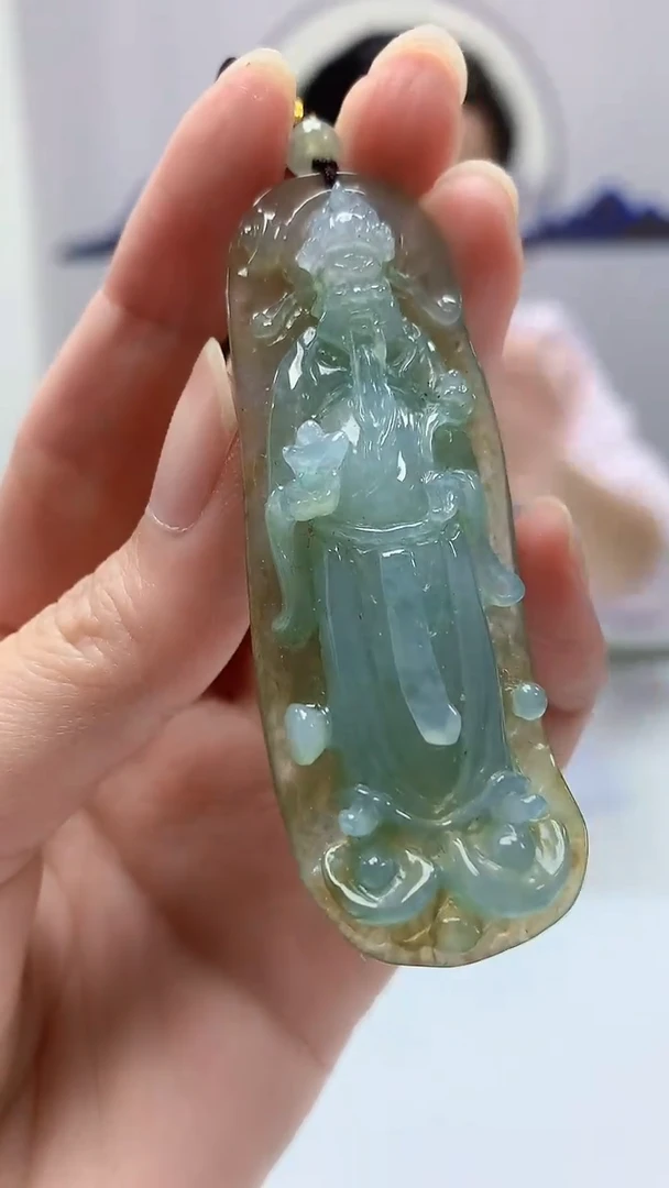 【闪购商品】定制翡翠未镶嵌4902zm-毛货挂件145财神145