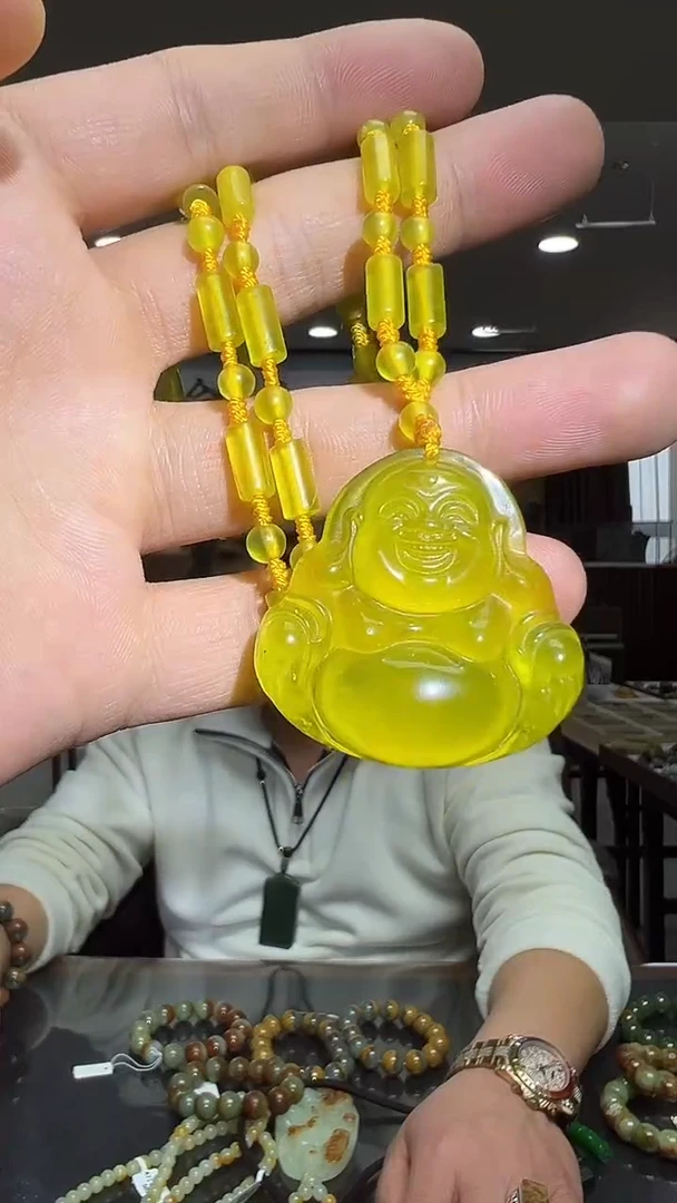 未镶嵌蛇纹石玉挂件黄金玉-多样性发货其中发一