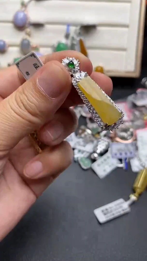 银S925镶嵌戒指翡翠132