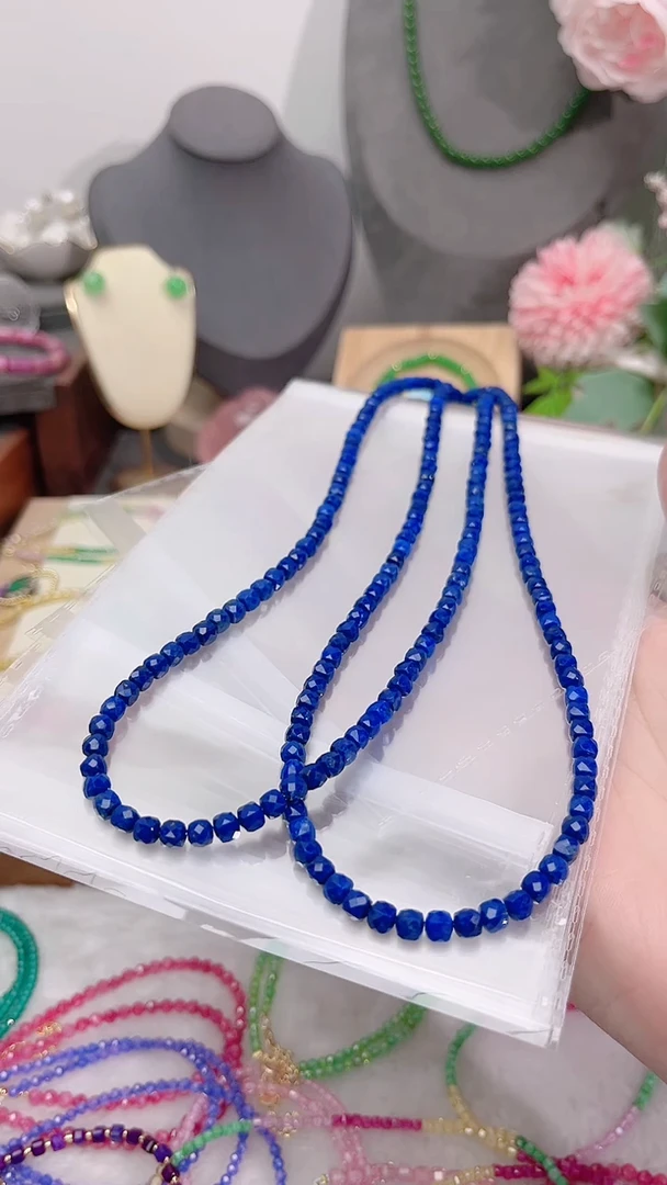 银S925镶嵌青金石颈饰多样性选其一199