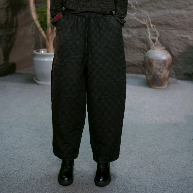 【亚麻加厚棉裤】百搭女装裤子2025新款中老年妈妈装长裤宽松