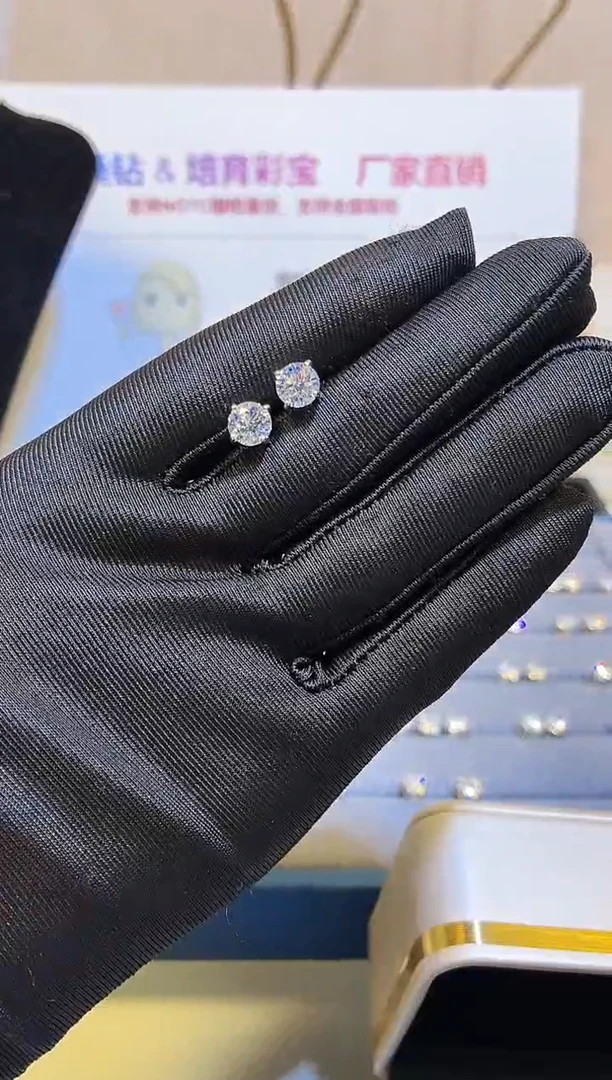 合成立方氧化锆925银925银耳钉