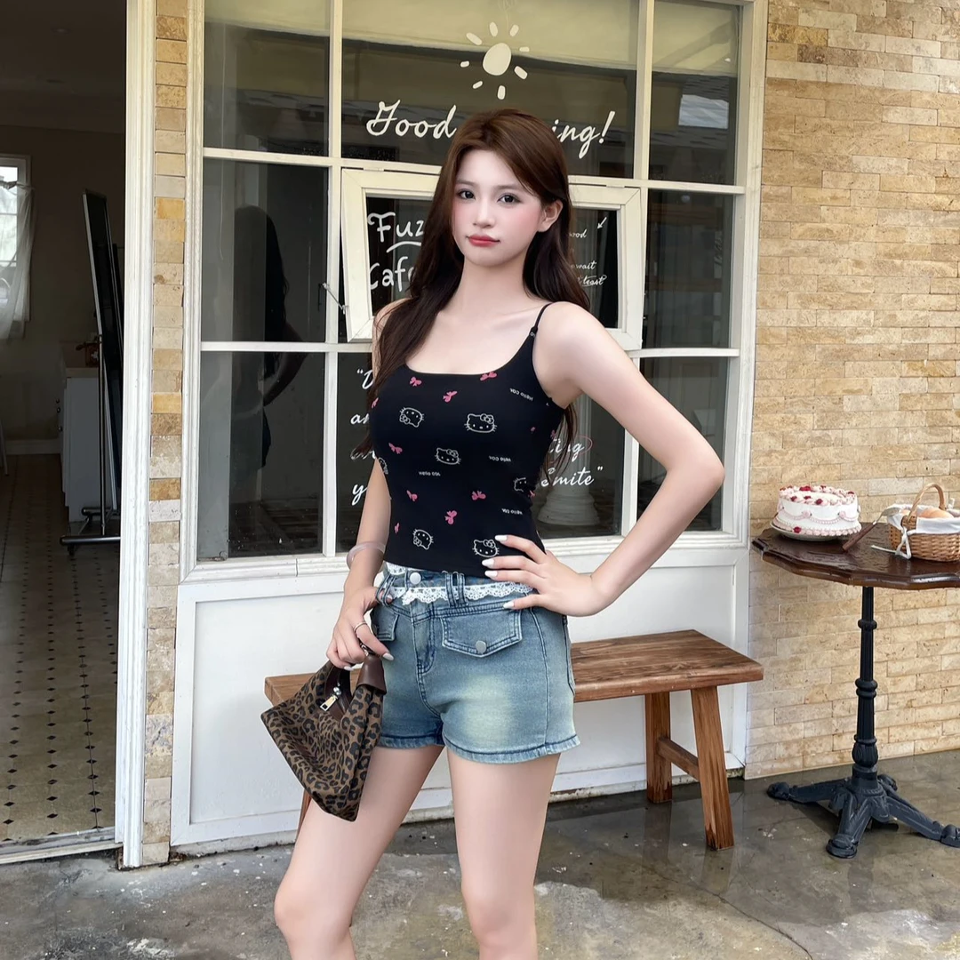 夏季单穿欧若时尚辣妹细肩带小吊带美背背心聚拢百搭内衣上衣女