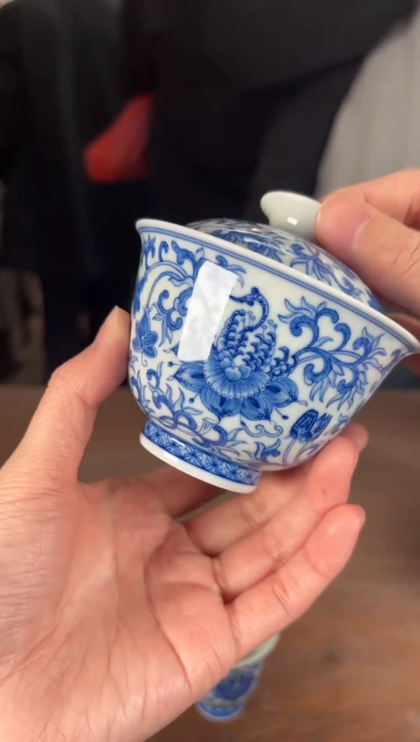 【闪购商品】杯看山柴窑青花看山柴窑青花