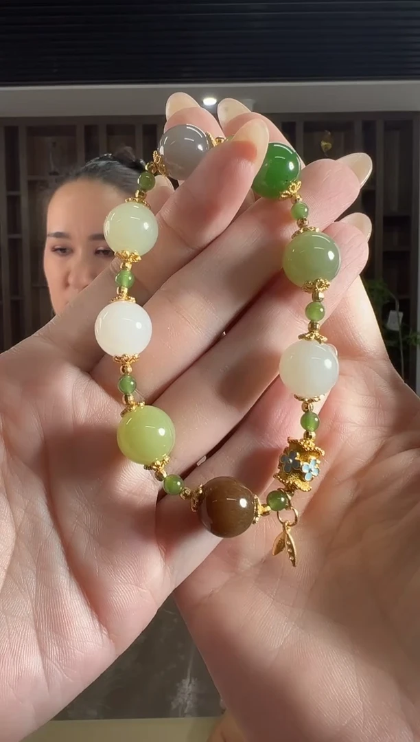 未镶嵌手串和田玉和田玉多宝12mm手串