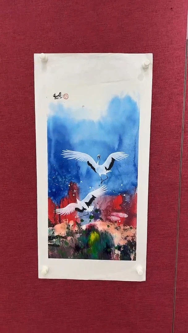 国画赵燮绘画2pc仙鹤