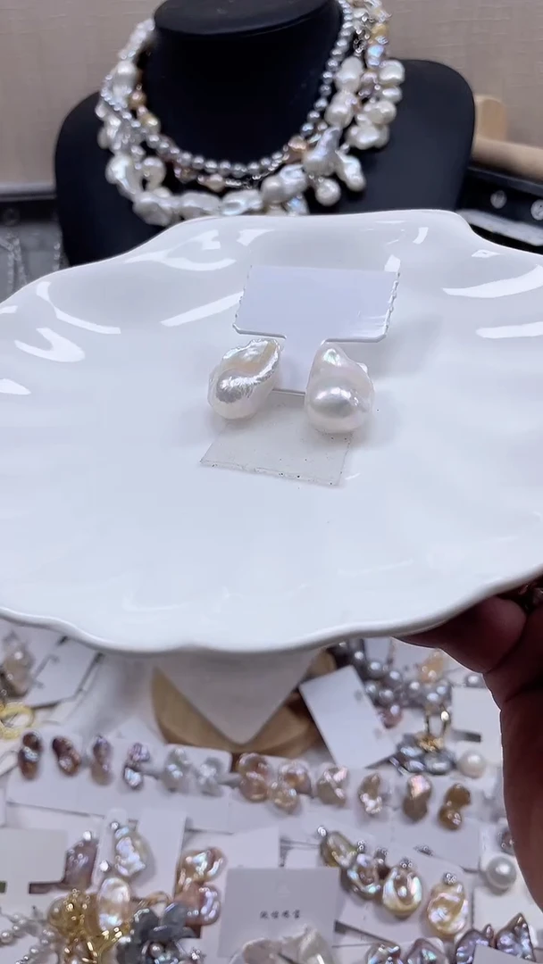 未镶嵌耳饰淡水珍珠【纯恬饰品】
