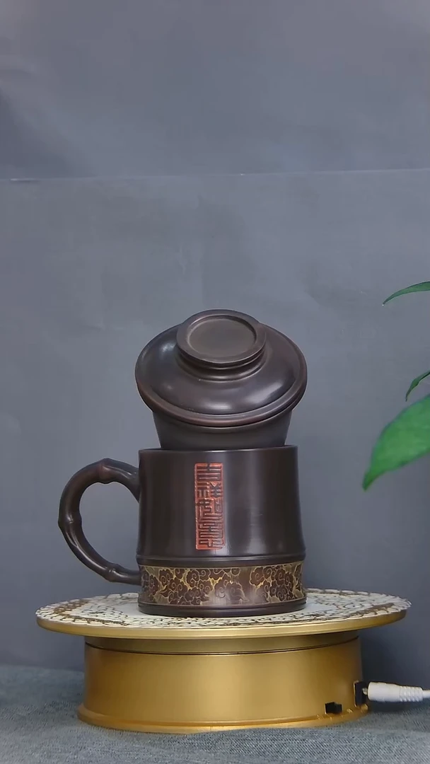 坭兴陶竹节内胆杯盖杯