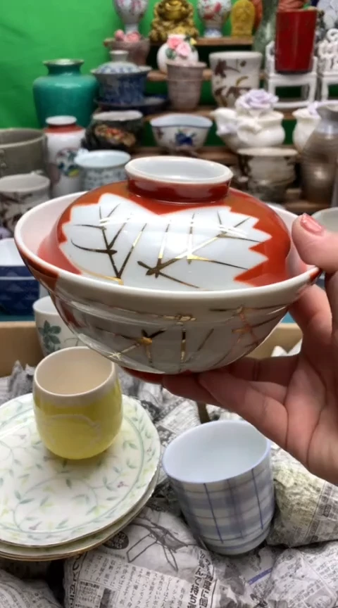 【闪购商品】盖碗海外回流瓷器