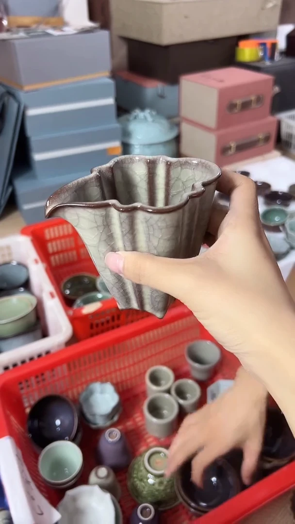 龙泉云间青瓷小米茶器