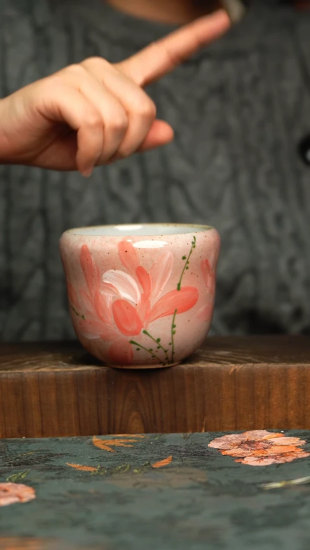 杯釉下彩手工手绘同款陶器