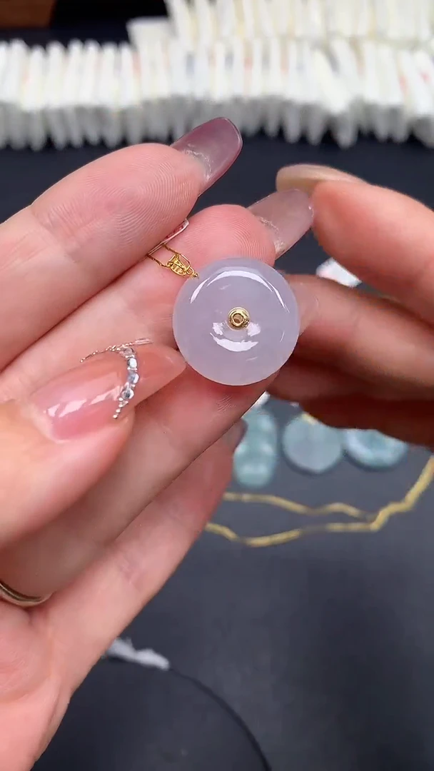 翡翠18K金镶嵌吊坠(不含链)MS188272