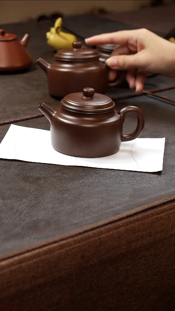 茶壶紫砂壶·8888老紫泥德钟200cc