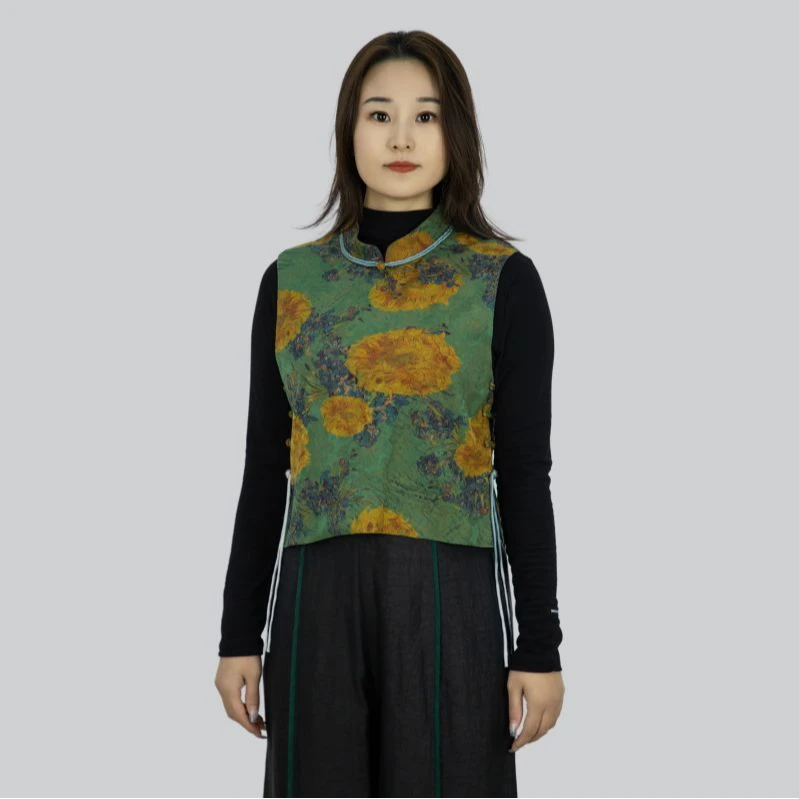 【香云故里】花中君子绢纺香云纱中式马甲马夹XB23A-16C543