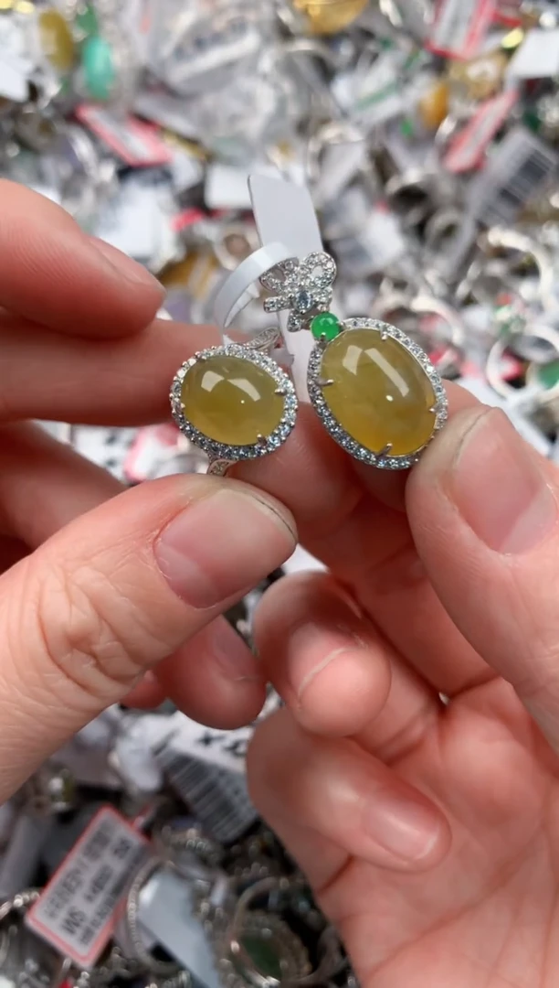 银S925镶嵌戒指翡翠888                7