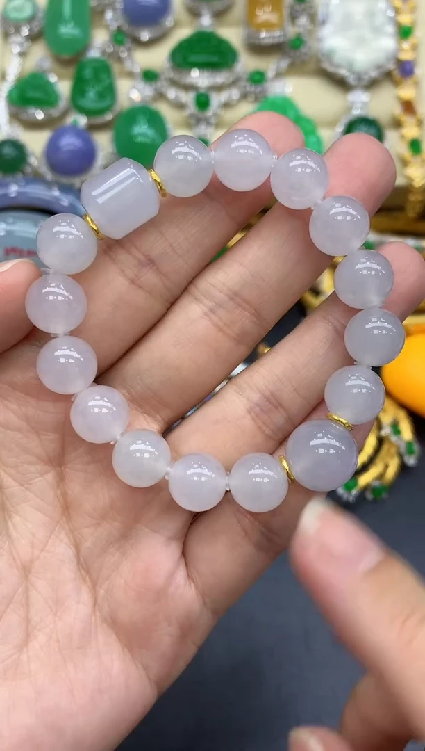 18K金镶嵌手链翡翠454-中国好珍宝