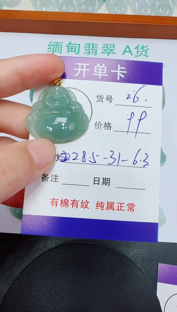 翡翠未镶嵌吊坠(赠链)26