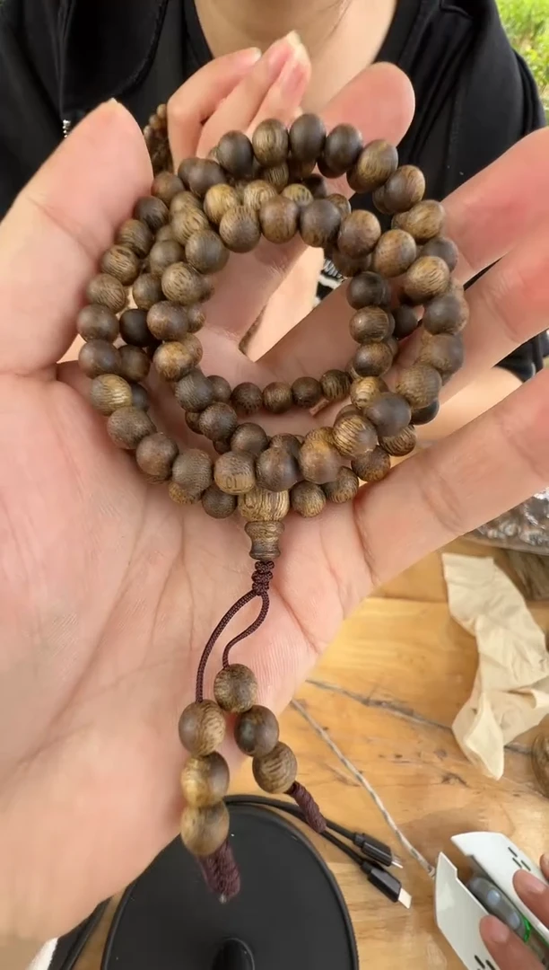 沉香手串金沙叶06圆珠多圈多样性发一