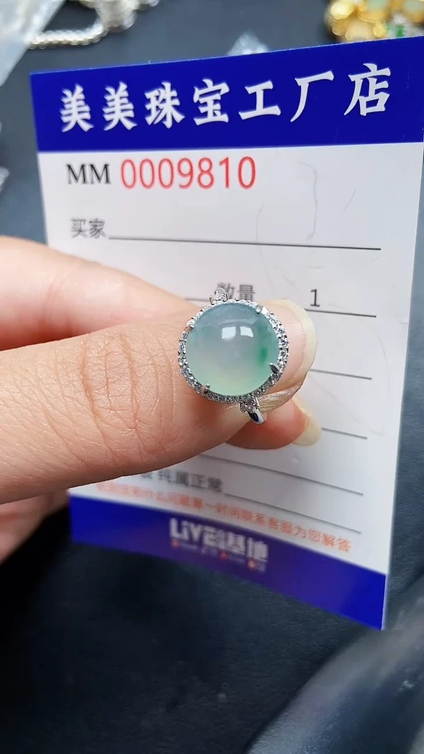 颈饰银S925镶嵌翡翠9810