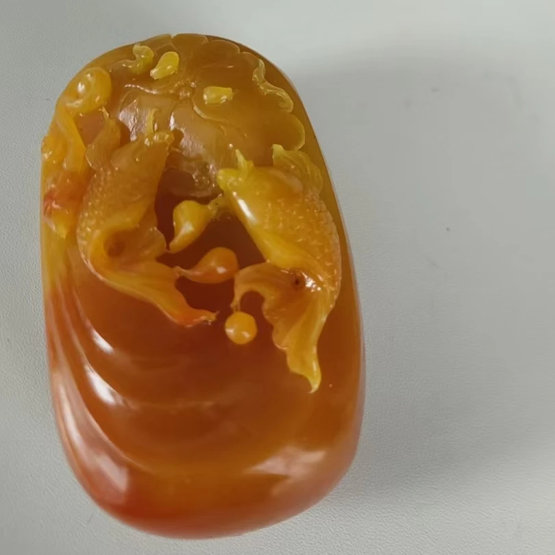 手把件雕刻盆景石摆件