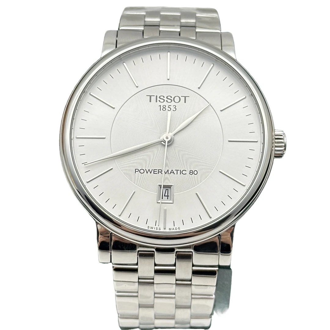 99新 Tissot/天梭 卡森臻我/臻耀/男机械银盘/T122/公价5850/40MM