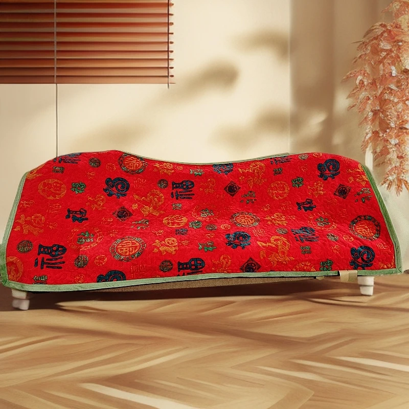 牛奶绒红色福字喜庆风家居休闲毯挂毯装饰福毯露营毯沙发垫毯