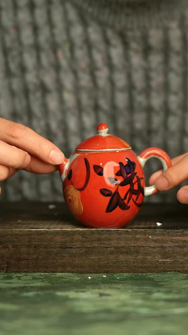 青诗集手工手绘瓷器